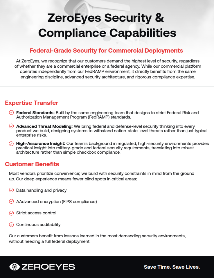 ZeroEyes Security & Compliance Capabilities